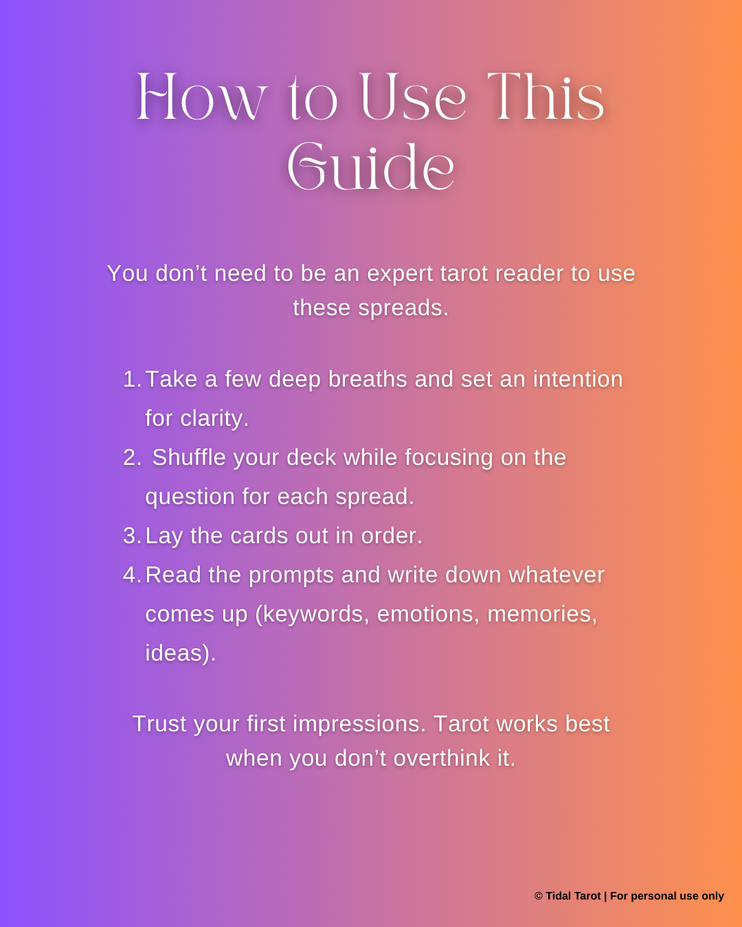 Tarot Guide for Career, Purpose & Money