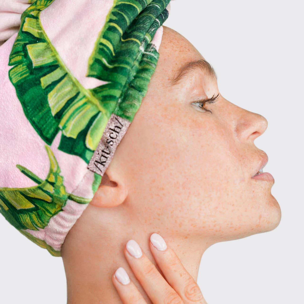 Quick Dry Hair Towel - Palm Print