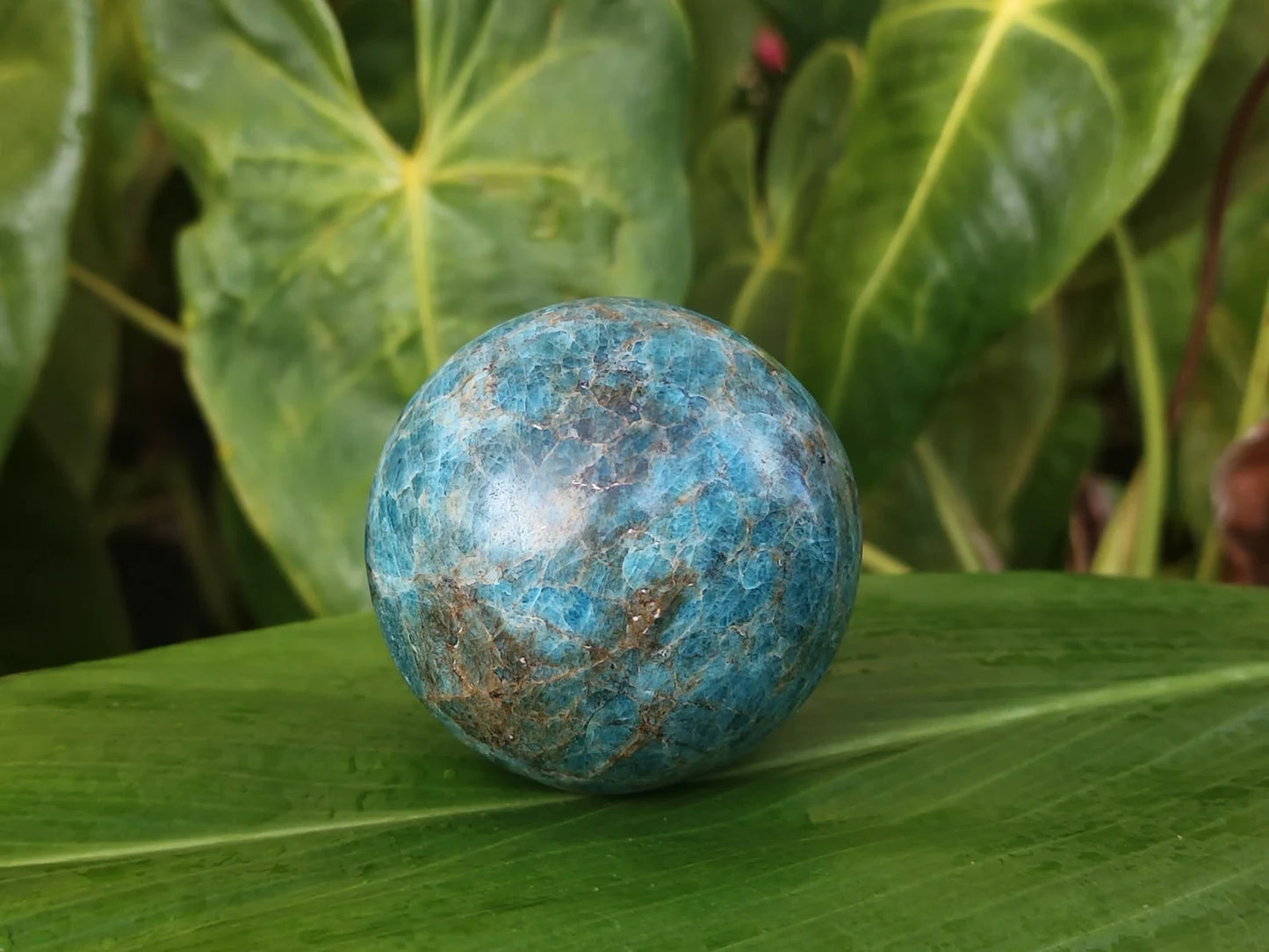 Blue Apatite Sphere