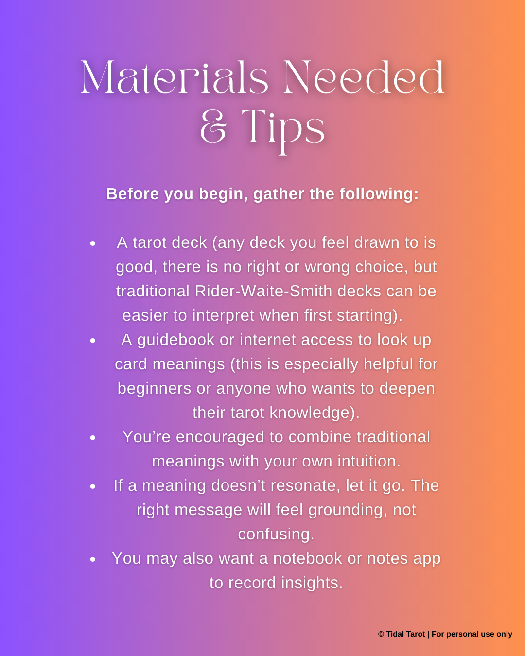 Tarot Guide for Career, Purpose & Money